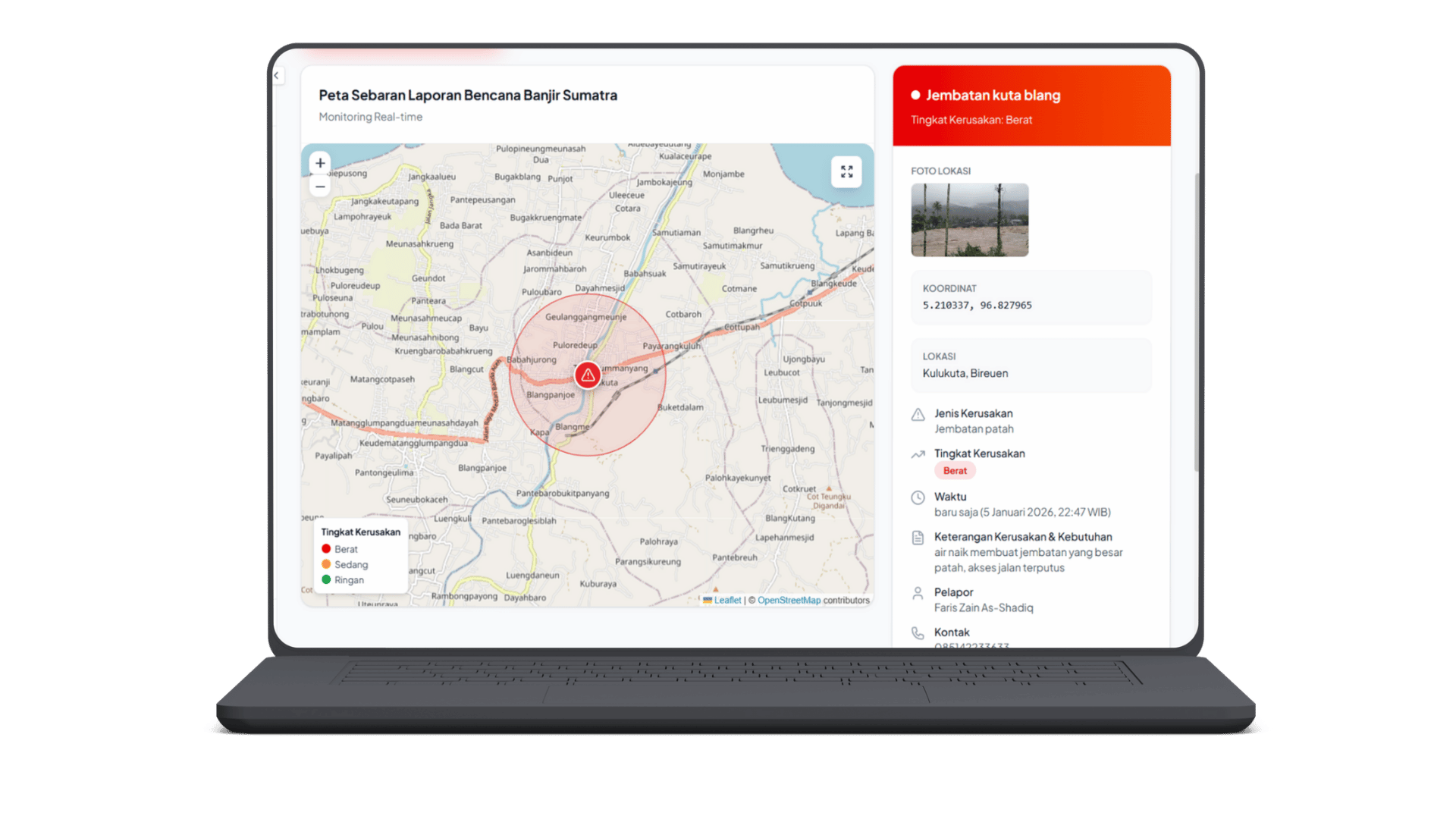 Dashboard Geotagging